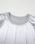 Metallic Crewneck Tank Top