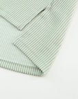 Jade Ribbed Roll-tab Sleeve Chest Pocket Oversize Top