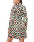 Colorado Aztec Women's Belted Satin Feel Dressing Lounge Robe