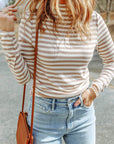 Stripe Ribbed Long Sleeve Tee