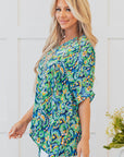 Madeleine Abstract Loose Fit Tunic Blouse