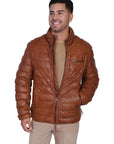 Ribbed Leather Jacket - 512
