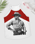 Black White Cowboy Vintage Tank Top