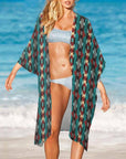 Southwestern Aztec Duster Kimono Coverup