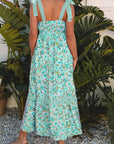 Floral Lace Empire Waist Maxi Dress