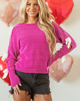 Bow Knot Round Neck Loose Sweater