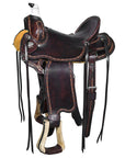 Western Horse Saddle American Leather Ranch Roping Trail Hilason Dark Brown