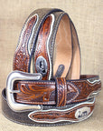 Western Nocona Mens Belt Cowboy Prayer Concho Dark Chocolate 32-46 Ines