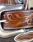 Western Nocona Mens Belt Cowboy Prayer Concho Dark Chocolate 32-46 Ines