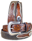 Western Nocona Mens Belt Cowboy Prayer Concho Dark Chocolate 32-46 Ines