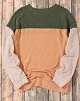 Colorblock Ribbed Long Sleeve Top