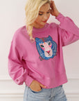 Regina Chic Tiger Embroidered Casual Sweatshirt