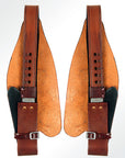 Hilason Leather Saddle Replacement Fender Pair With Hobble Strap Adult
