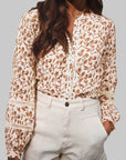 Floral Lace Puff Sleeve Shirt