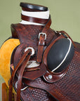 Western Horse Saddle American Leather Wade Ranch Roping Dark Brown Hilason
