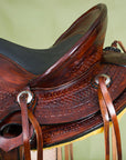 Western Horse Saddle American Leather Wade Ranch Roping Dark Brown Hilason