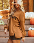 Sequin Happy Halloween Long Sleeve Top