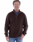 Pullover Quarter Zip/button Sweater - 5278