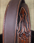 Western Belt Ariat Silver Buckle Leather Mens Tooled Floral 32-46