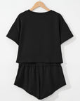 Cropped Tee and Ruffle Skort Set
