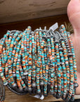 Sterling Silver Pearl Choker with Extra Turquoise & Spiny Oyster