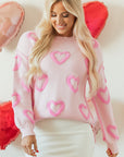 Heart Bubble Baggy Sweater