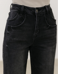 The Emaline Wide Leg Jean in Black