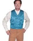 Floral Silk Double Breasted Vest - 535344X