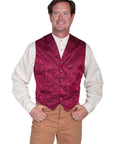 Silk Flor Single Breasted Vest - 535354X