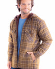 Sherpa Lined Corduroy Hoodie - 5356