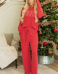 JOLLY Corded Top and Pocketed Pants Set
