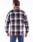 Basket Weave Check Shirt-jacket - 5365