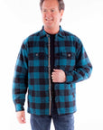 Basket Weave Check Shirt-jacket - 5365