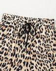 Leopard Wide Leg Drawstring Pants