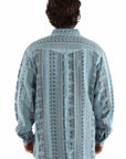 Heavy Jacquard Stripe Shirt-jacket - 5370