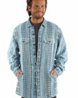Heavy Jacquard Stripe Shirt-jacket - 5370