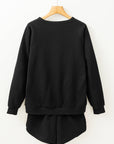 Colorblock Stripe Pullover and Shorts Set