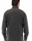 Long Sleeve Distressed Button Up - 5391