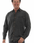 Long Sleeve Distressed Button Up - 5391