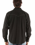 L/s Button Front W/contrast Stitch - 5392