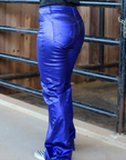 SIGNATURE TROUSERS - ROYAL BLUE METALLIC