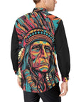 Painted Indian Chief Unisex Western Button Up Shirt