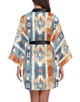 Blue Aztec Women's Lounge Kimono Robe