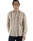 L/s Stripe Shirt Western Yokes/snaps - 5407