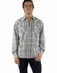 L/s Plaid Shirt W/western Yokes/snap - 5408