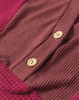River Waffle Hooded Long Sleeve Top
