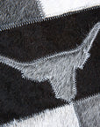 Western Cowhide Leather Hair On Patchwork Cushion Pillow Cover