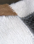 Western Cowhide Leather Hair On Patchwork Cushion Pillow Cover