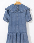 Emory Ruffled Collared Side Pockets Dress