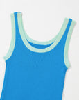 Colorblock Edge Ribbed Tank Top